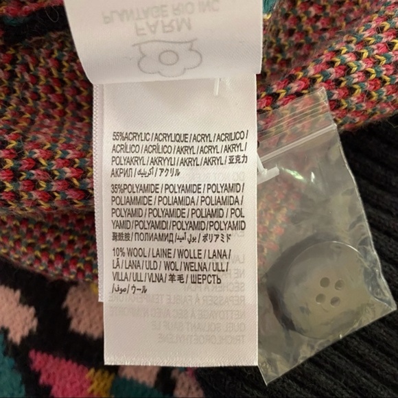 NEW Farm Rio Crazy Mix Cardigan Small - Picture 17 of 17